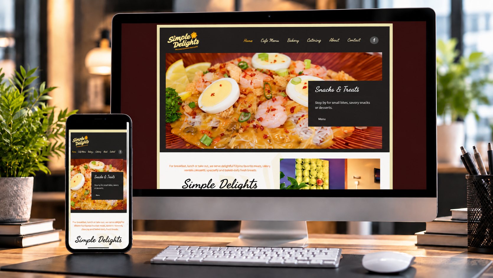 Simple Delights website before redesign